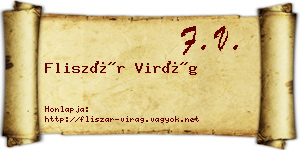 Fliszár Virág névjegykártya